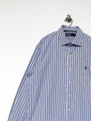 Polo RALPH LAUREN】90-00s L/S ストライプシャツ 17 ポロラルフ