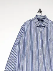 【Polo RALPH LAUREN】90-00s L/S ストライプシャツ 17 ポロラルフローレン 長袖 古着