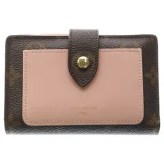 LOUIS VUITTON (ルイヴィトン) ポルトフォイユ ジュリエット ローズバレリーヌ コンパクトウォレット 二つ折り財布 コインケース ブラウン×ピンク レザー×PVC M80973 ゴールド金具