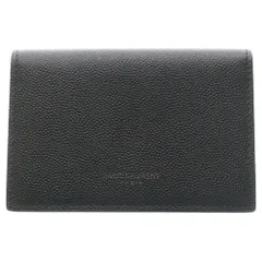 SAINT LAURENT PARIS (サンローランパリ) フロントロゴ レザー カードケース ブラック 469338