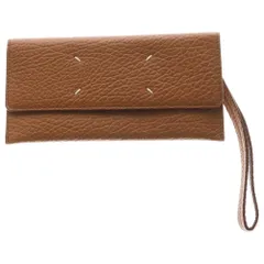 Maison Margiela (メゾンマルジェラ) 4ステッチ ストラップ付き レザーロングウォレット 長財布 ブラウン SA3TT0003 P4455のサムネイル