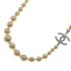 CHANEL (シャネル) ココマーク ロング パール ネックレス ゴールド