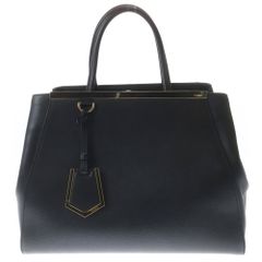 FENDI 2Jours トートバッグ ブラック サフィアーノ ゴールド金具 