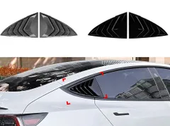 【送料無料】テスラ モデル3 17-24年 専用設計 ルーバー サイドウィンドウ カバー ドレスアップ カスタム パーツ アクセサリー エクステリア