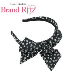 正規品】CHANEL ブラックリボンヘアバンド - メルカリ