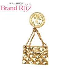 中古 シャネル ココマーク マトラッセバッグ モチーフ ヴィンテージ ブローチ ゴールド メッキ レディース CHANEL 【送料無料】【三田店】