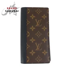美品 LOUIS VUITTON ルイヴィトン モノグラム マカサー ポルトフォイユ ブラザ ブラウン ブラック シルバー金具 PVC M69410 長財布 503239【中古】