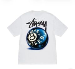 STÜSSY x ボンアンドレイズド 8ボール Tシャツ 白