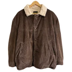 カナダ製 DELUXE Sportswear コーデュロイボアジャケット フロントボタン 茶色 ブラウン No.P165
