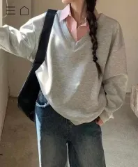 シャツレイヤード スウェット