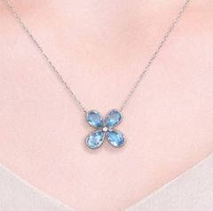 【美品】京セラ クレサンベール ウォーターオパール 桜モチーフ ネックレス 美品】京セラ クレサンベール ウォーターオパール 桜モチーフ