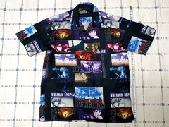 場面写 グラフィック総柄プリントシャツ ブラック 「シン・エヴァンゲリオン劇場版」Mサイズ