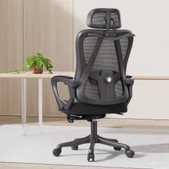 オフィスチェア 椅子 デスクチェア オフィスチェア メッシュ ハイバック リクライニング フットレスト付き 勉強椅子 パソコンチェア ゲーミングチェア 在宅ワーク 疲れにくい 150kg耐荷重 pcチェア 調節可能腰サポート 調節ヘッドレスト 1f06be71