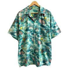 Reyn Spooner アロハシャツ XL 総柄 魚柄 竹 レーヨン 90s - メルカリ