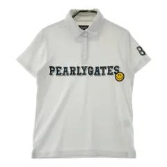 サイズ：0 PEARLY GATES パーリーゲイツ  半袖ポロシャツ ニコちゃん  ホワイト系 [240101644356] ゴルフウェア レディース ストスト
