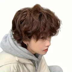 軽い赤茶色の明確なレイヤー加工 ショート合成ウィッグ 扱いやすい・写真撮影・ウィッグ