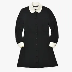 極美品 CELINE セリーヌ ドレス ワンピース 2R109865C アセテート レーヨン サイズ34 ブラック 中古 4b013833のサムネイル