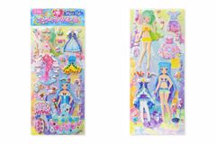 コーディネートシール アクアスタイル 立体シール 着せ替えシール 女の子向け デコシール 文房具 キャラクターシール
