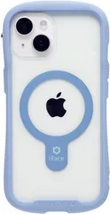 iFace Reflection iPhone 15/14/13 ケース クリア 強化ガラス　ＭＧ　 (ペールブルー)