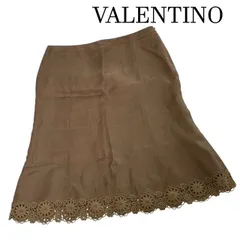 ヴァレンティノ ローマ  VALENTINO ROMA  リネン混 裾カットワークレース フレアスカートのサムネイル