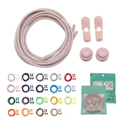 [TEN ANNTONIO] 結ばない 靴紐 ゴム製 ドローコード シューレース リフレクター 反射 伸縮 ストッパー付き 夜間視認性 ランニング スニーカー ウォーキング 簡単着脱 2本セット リフレクター(ライトピンク, 12 [ライトピンク] [120]