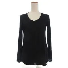 デプレ DES PRES トゥモローランド 美品 カットソー 長袖 シアー Uネック 1 黒 ブラック