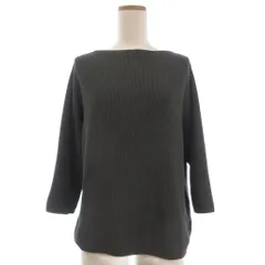 デプレ DES PRES トゥモローランド 美品 ボートネックプルオーバー ニット カットソー 七分袖 バックスリット S グレー