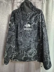 (xl)シュプリーム x ザ・ノース・フェイス スティープテック フリース プルオーバー ブラック ドラゴンディフュージョン