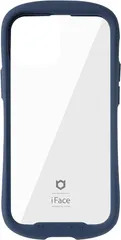 iFace Reflection iPhone 13 mini ケース クリア 強化ガラス (ネイビー)