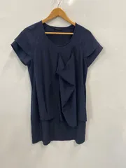 ピ659⚫︎MAITRESSE⚫︎メトリーゼ⚫︎ワンピース⚫︎半袖⚫︎日本製⚫︎レディース⚫︎size38⚫︎紺