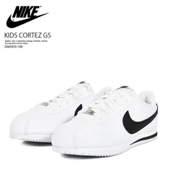 NIKE ナイキ コルテッツ キッズ GS KIDS CORTEZ GS レディース ローカット スニーカー (キッズモデル) レトロ シューズ バスケ バッシュ カジュアル 普段使い ストリート アウトドア 白 黒 ホワイト ブラック DM0950 108