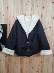 裏地ふわふわファー付きダウン