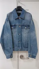 バックル レディース オーバーサイズ デニム ジャケット (着払い)