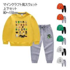 ゲーム 90 女の子 上下セット トレーナー キッズ 長袖 綿 マイクラ キッズ キャラクター スウェット 冬 ジュニア スウェットパンツ パジャマ