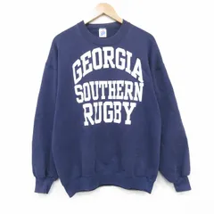 L/古着 ジャージーズ 長袖 スウェット メンズ 90年代 90s ジョージア クルーネック USA製 紺【spe】 26feb27