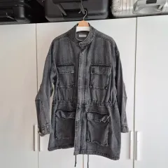 ビームス Masion Special グレー デニム サファリ ジャケット XL