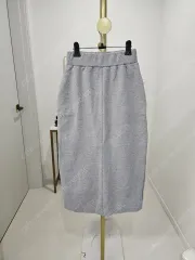 特톡톡しっかり素材 伸縮性 ロング丈スカート カラー選択1