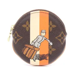 ルイ・ヴィトン LOUIS VUITTON コインケース ポルトモネ ロン モノグラムグルーム M60037 レザー PVCコーティングキャンバス ポルトモネ・ロン レディース Used A