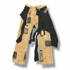 未使用 MINUS  Destroy Work Jeans With Wrapped デストロイワークジーンズ デニムパンツ マイナス M-P1-PT1 ベージュ 2 （12590M） 未使用 MINUS Destroy Work Jeans With Wrapped デストロイワーク