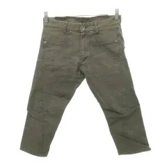 ルコックスポルティフ le coq sportif パンツ ゴルフウェア ロゴ 無地 薄手 Sサイズ カーキ ■YHS2