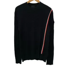 モンクレール MONCLER 23SS トリコロールライン サーマル ワッフル ニット I10919C00018 M1367 セーター ブラック Mサイズ 201MT-5586のサムネイル