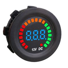 【特価商品】ボルトメーター 電圧表示 オートバイ 12V 自動車 LED電圧計 DC 3色のLED 防水 電圧計 ディスプレイ バイク/車/ボート/ATV/UTV/キャンピングカー/キャラバンに対応