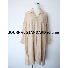 JOURNAL STANDARD relume　ジャーナルスタンダードレリューム　シャツワンピース　ベージュ　フリー    ストライプ　長袖　カジュアル　春夏　送料込み  6465768のサムネイル