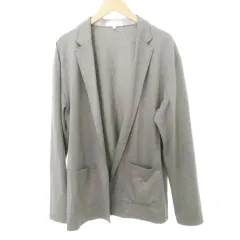 ザショップティーケー THE SHOP TK ジャケット 上着 ストレッチ素材 無地 薄手 Lサイズ グレー ■GY61