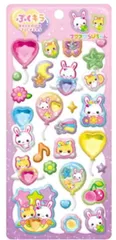 クラックス フワフワらびちゃん ぷくキラバルーンステッカー 136512 北海道倉庫