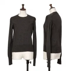 トリココムデギャルソンtricot COMME des GARCONS ウール切替クルーネックニット チャコールグレーM位のサムネイル