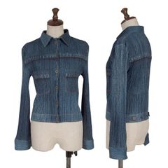 美品 PLEATS PLEASE プリーツプリーズ イッセイミヤケ デニム転写