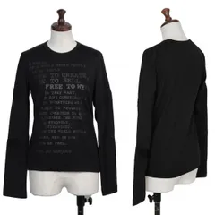 コムデギャルソンCOMME des GARCONS メッセージプリントウールカットソー 黒XS