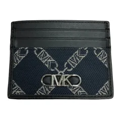 MICHAEL KORS マイケルコース メンズ カードケース ブラック×ネイビー 本革 【中古】 52603K103U