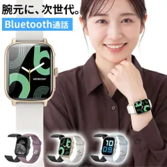 スマートウォッチ 通話機能付 AI搭載 1.97インチ大画面 心拍数測定 防水 LINE通知 iPhone/Android対応 SH-F16